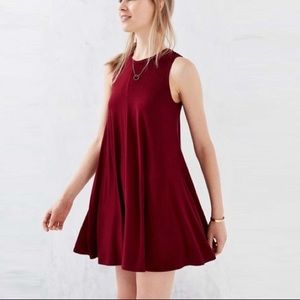 Silence + Noise Swingy Tank Dress - maroon